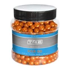 Boite de 500 billes paintball gélatine bio PAB50 orange cal 50
