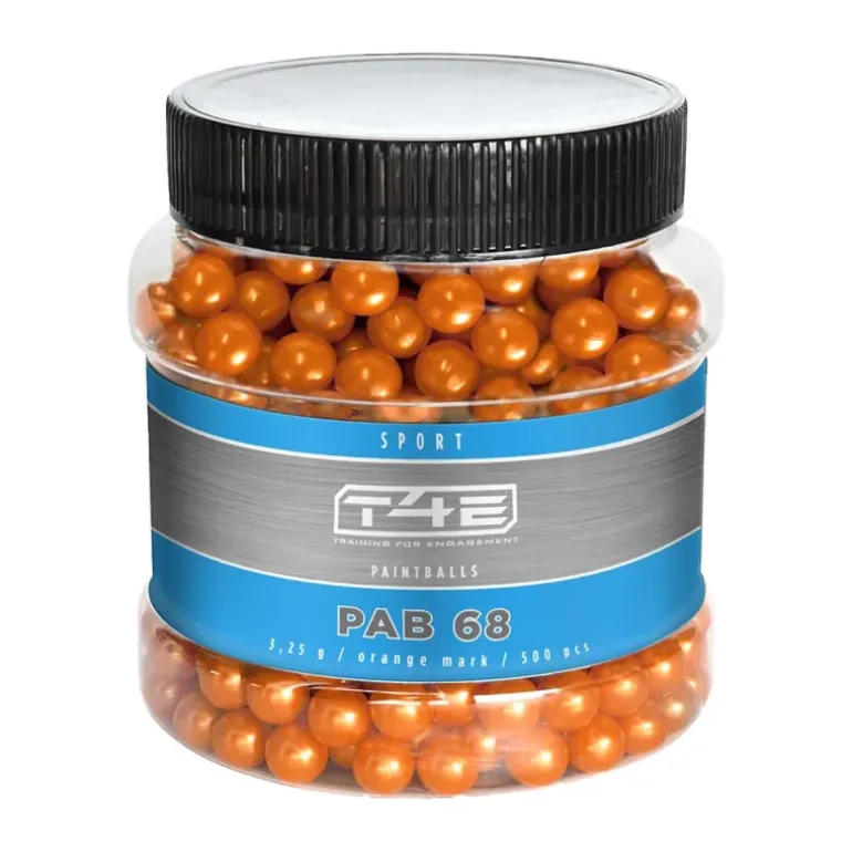 Boite de 500 Billes paintball PAB68 gélatine bio orange cal. 68