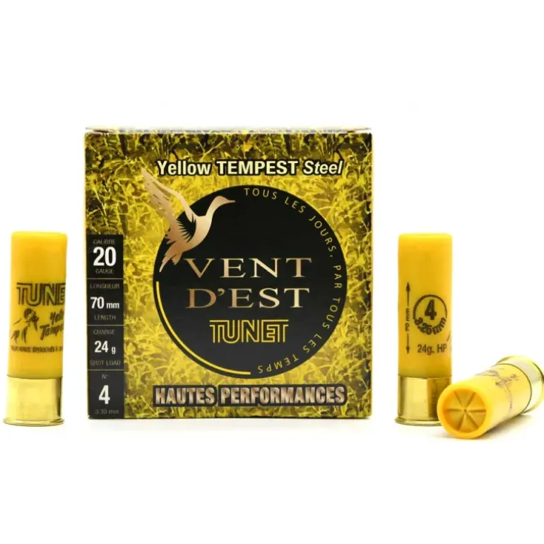 Boite de 25 cartouches BJ 20/70 vent d'est yellow tempest 400m/s