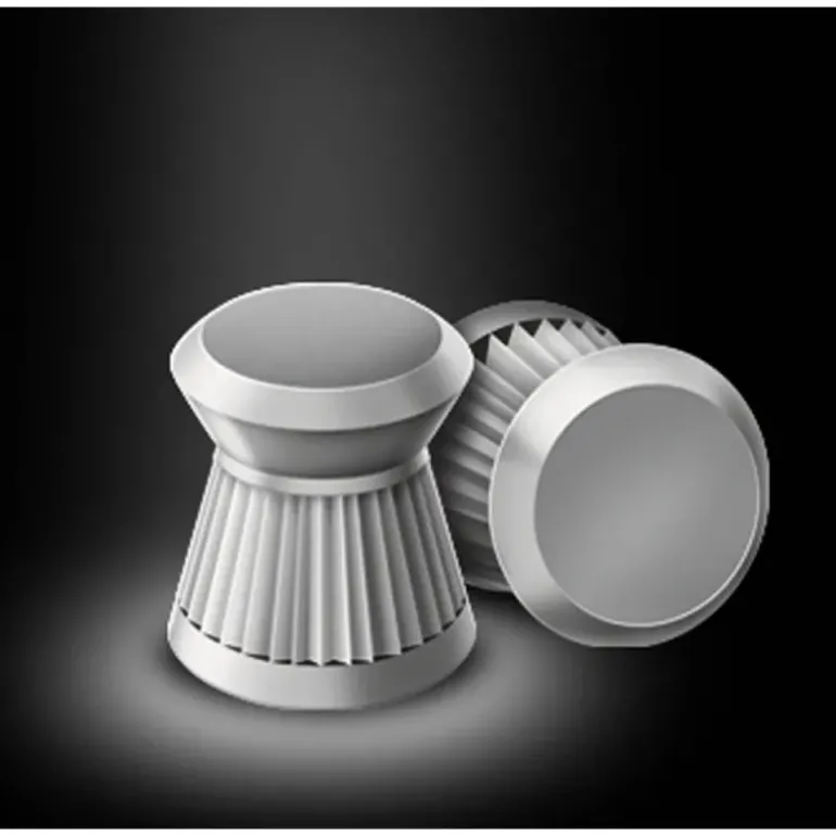 Boite de 250 Plombs Match tête plate corps strié cal 4.5mm