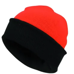 Bonnet chasse réversible acrylique bicolore noir orange