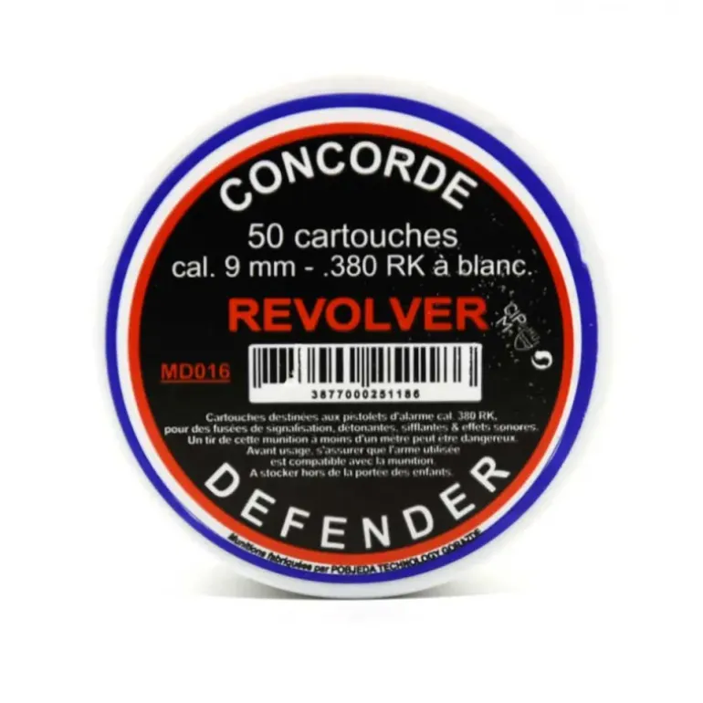Boîte 50 cartouches à blanc haute qualité 9mm RK pour revolver