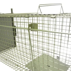 Boîte à fauves pliable 2 entrées maille carrée 100x25x30cm
