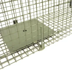 Boîte à fauves pliable 2 entrées maille carrée 100x30x35cm