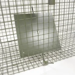 Boîte à fauves pliable 2 entrées maille carrée 160x55x50cm