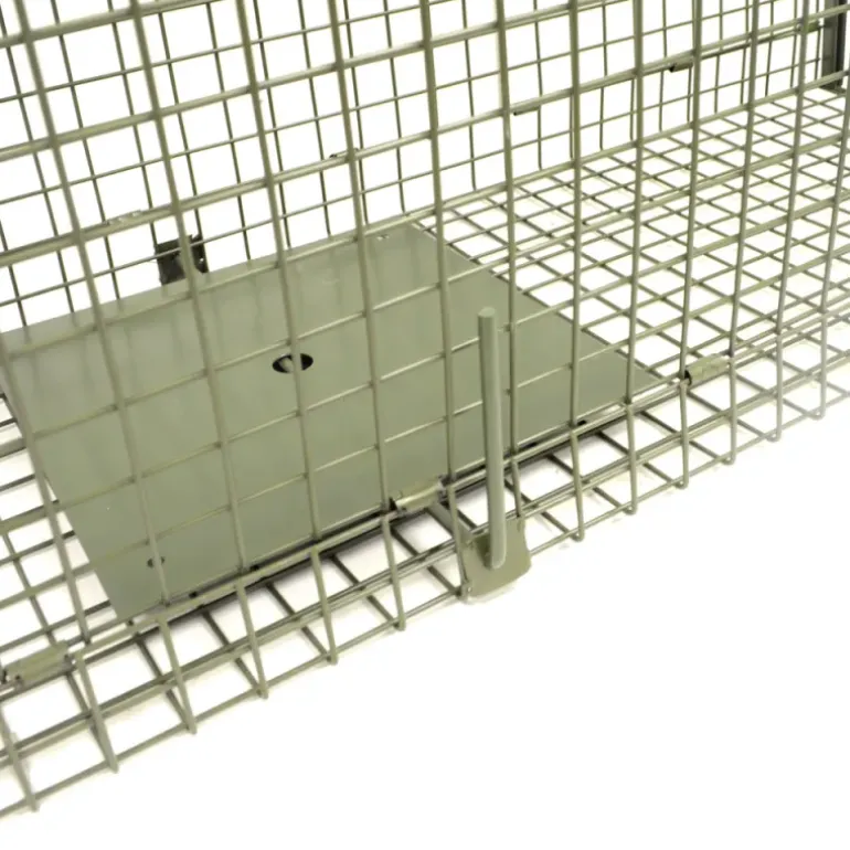 Boîte à fauves pliable 2 entrées maille carrée 160x55x50cm