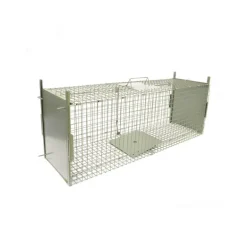 Boîte à fauves pliable 2 entrées maille carrée 160x55x50cm