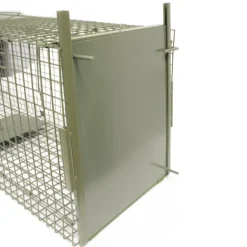 Boîte à fauves pliable 2 entrées maille carrée 160x55x50cm