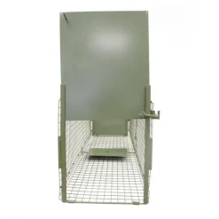 Boîte à fauves pliable 2 entrées maille carrée 160x55x50cm