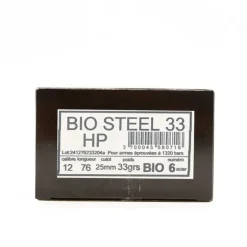Boîte de 25 cartouches Bio Steel 33 HP Magnum 12/76 33g