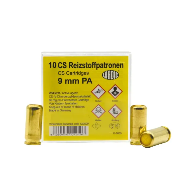 Boîte de 10 munitions gaz avec sûreté manuelle 9mm + mallette