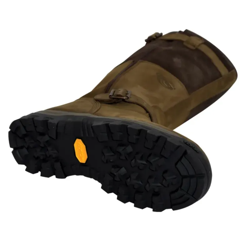Bottes chasse cuir marron fourrée Iceland Gore-Tex + sac