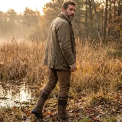 Bottes chasse cuir marron fourrée Iceland Gore-Tex + sac