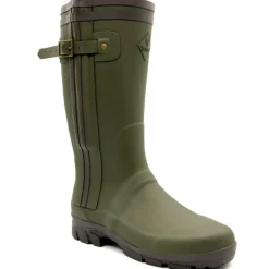 Bottes de chasse Alaska soufflet Zip caoutchouc kaki 39 à 47