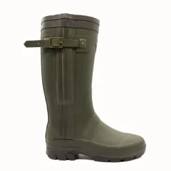Bottes de chasse Alaska soufflet Zip caoutchouc kaki 39 à 47
