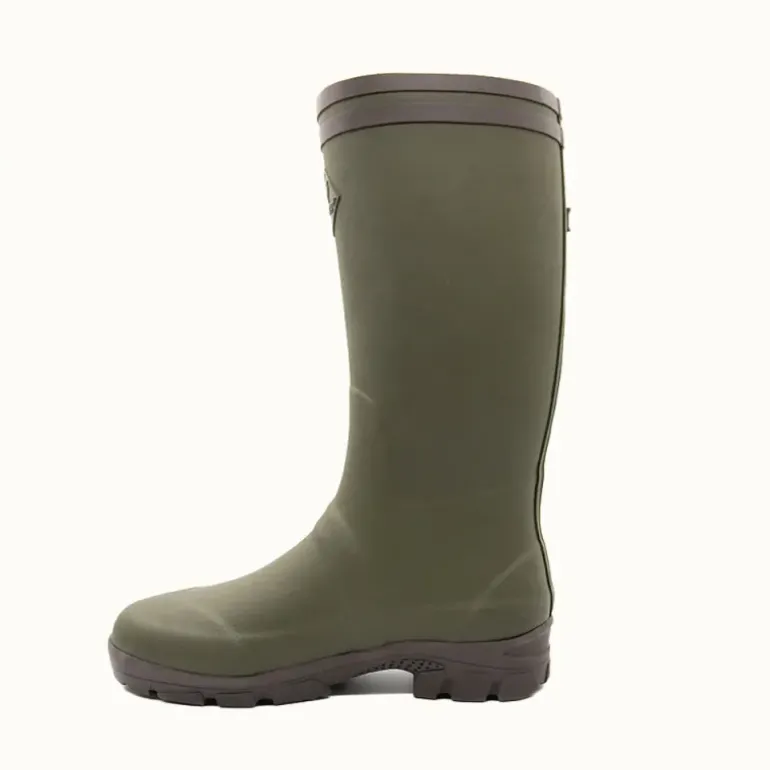 Bottes de chasse Alaska soufflet Zip caoutchouc kaki 39 à 47
