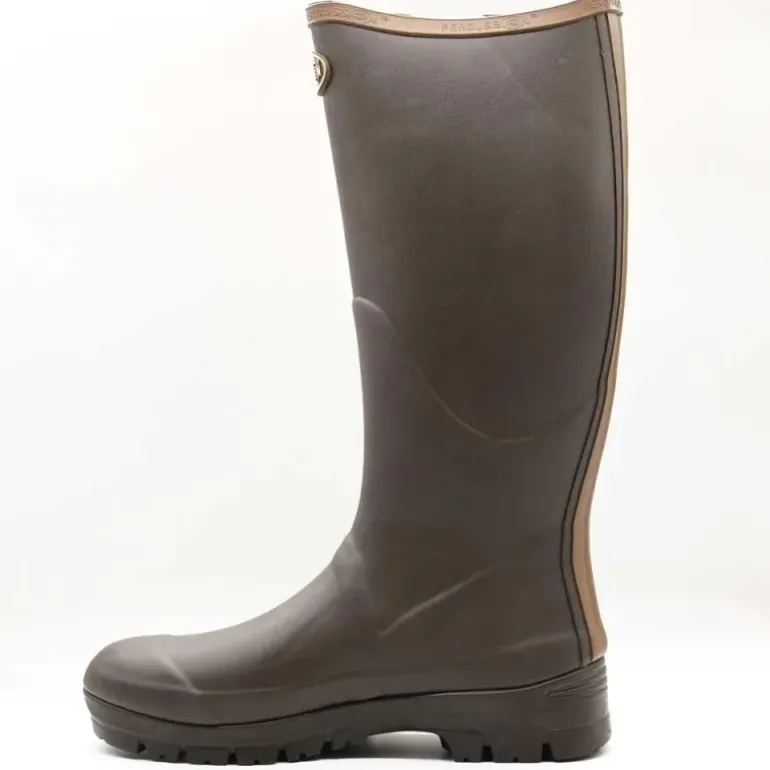Bottes full zip Rambouillet caoutchouc marron 37 à 47