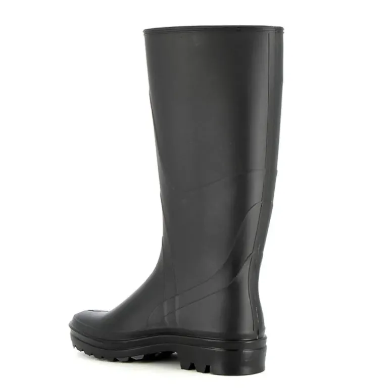 Bottes Kraft PVC recyclable doublure jersey noir 36 à 47