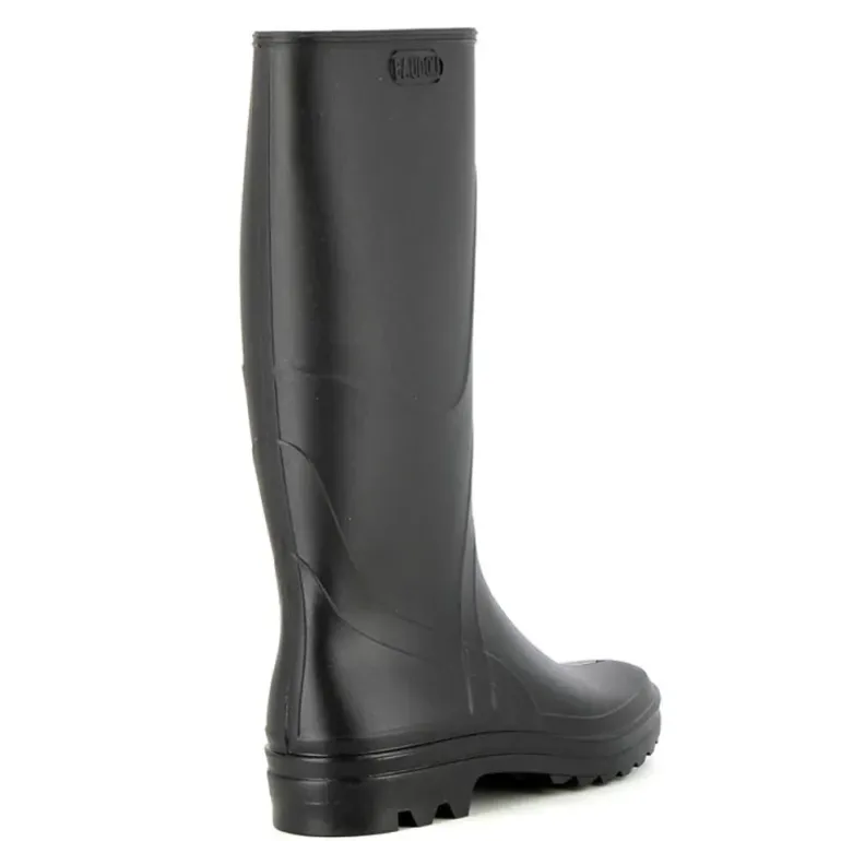 Bottes Kraft PVC recyclable doublure jersey noir 36 à 47