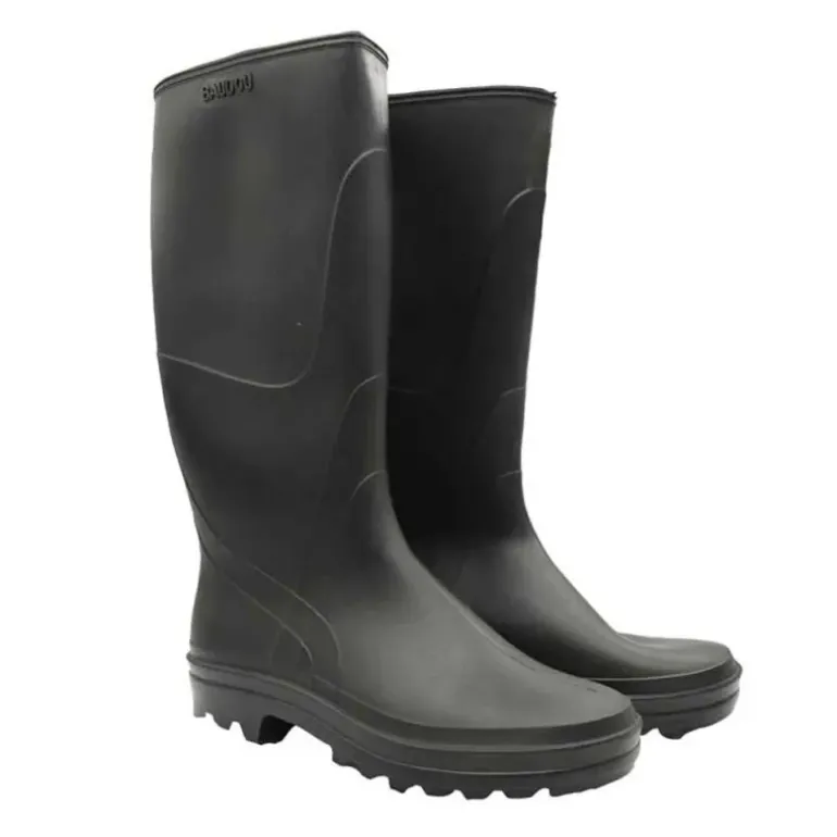 Bottes Kraft PVC recyclable doublure jersey noir 36 à 47