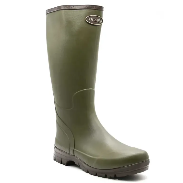 Bottes Marly antidérapantes caoutchouc naturel kaki 37 à 48