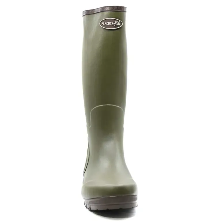 Bottes Marly antidérapantes caoutchouc naturel kaki 37 à 48