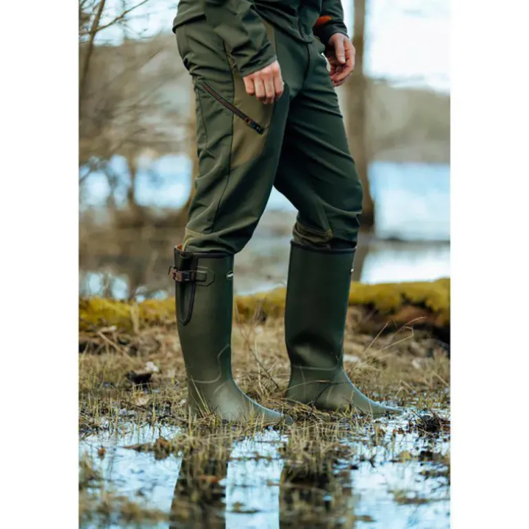 Bottes Pioneer Hunting Green confort caoutchouc 40 à 46