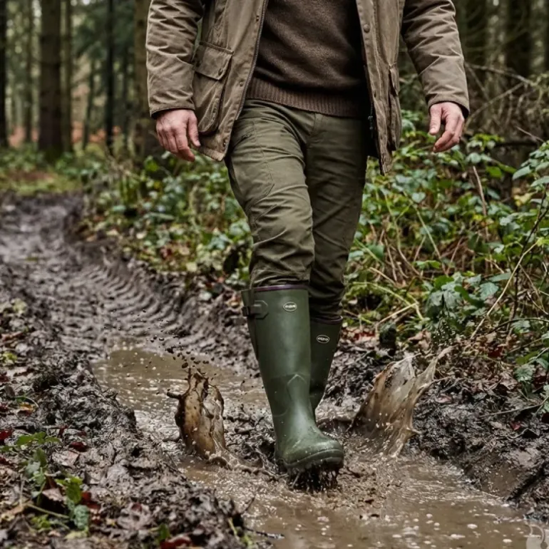 Bottes Pioneer Nord Hunting Green isolation caoutchouc 40 à 46