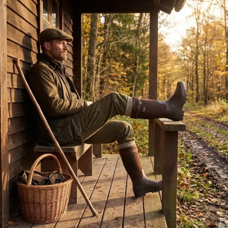 Bottes Primo Country Zip textile rip-stop Marron Foncé 40 à 46