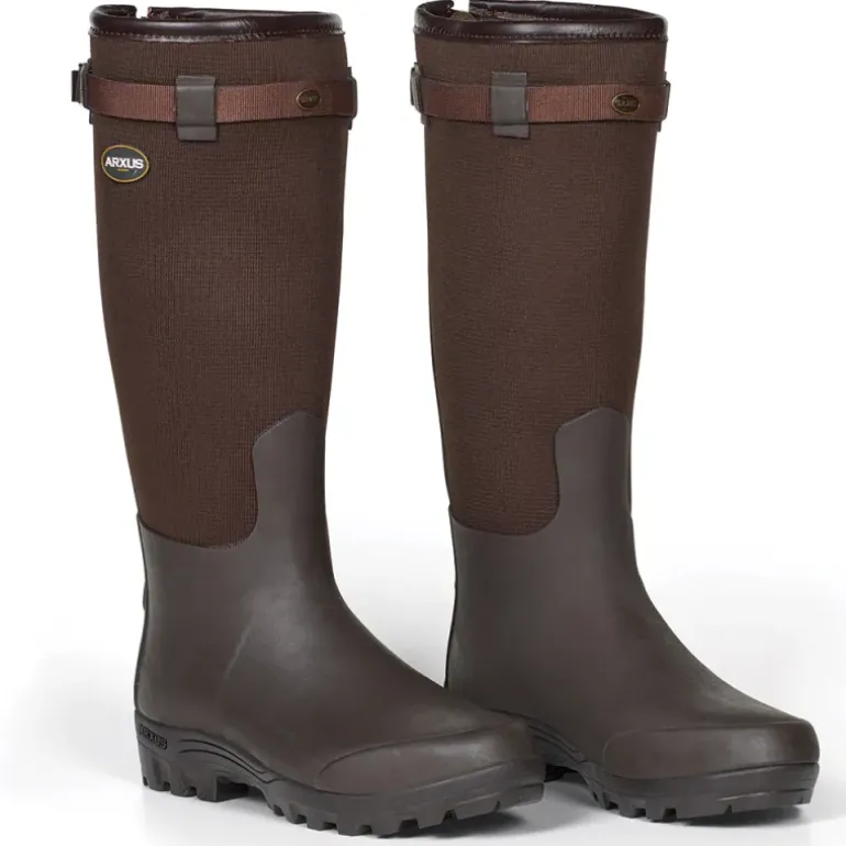 Bottes Primo Country Zip textile rip-stop Marron Foncé 40 à 46