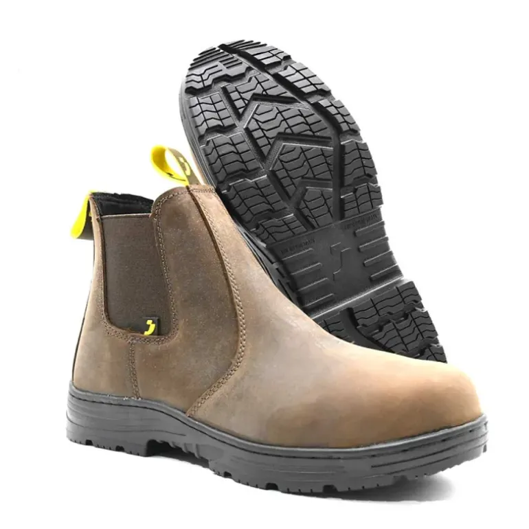 Bottines sécurité Jackman S3 cuir marron embout acier