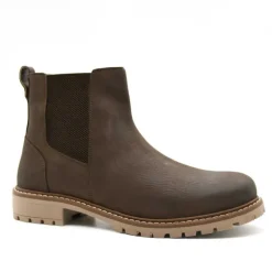 Bottines Touk Cuir Zip marron 40 à 46
