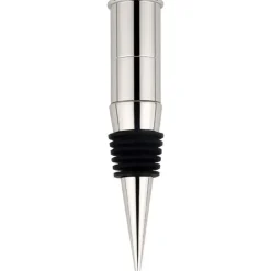 Bouchon de bouteille de vin cartouche métal argenté noir 11cm