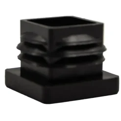 Bouchon rectangulaire 25x25x1/2 noir