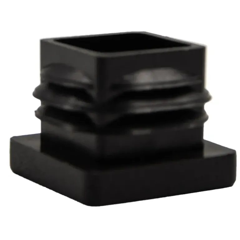 Bouchon rectangulaire 25x25x1/2 noir