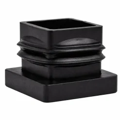Bouchon rectangulaire 25x25x1/2 noir