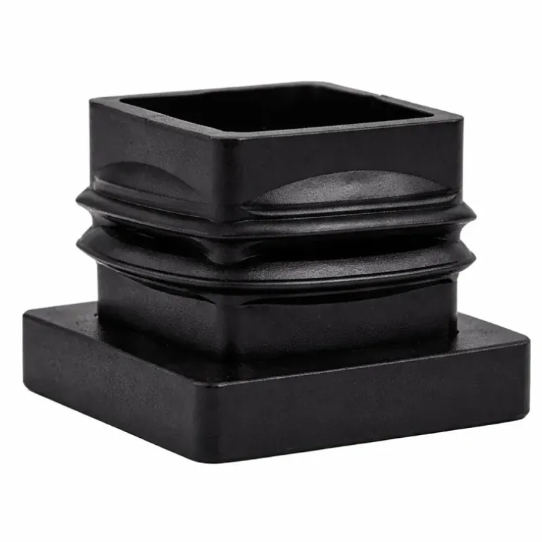 Bouchon rectangulaire 25x25x1/2 noir