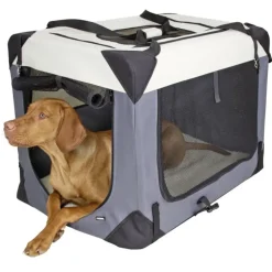 Box de transport chien démontable en toile 81x58 cm
