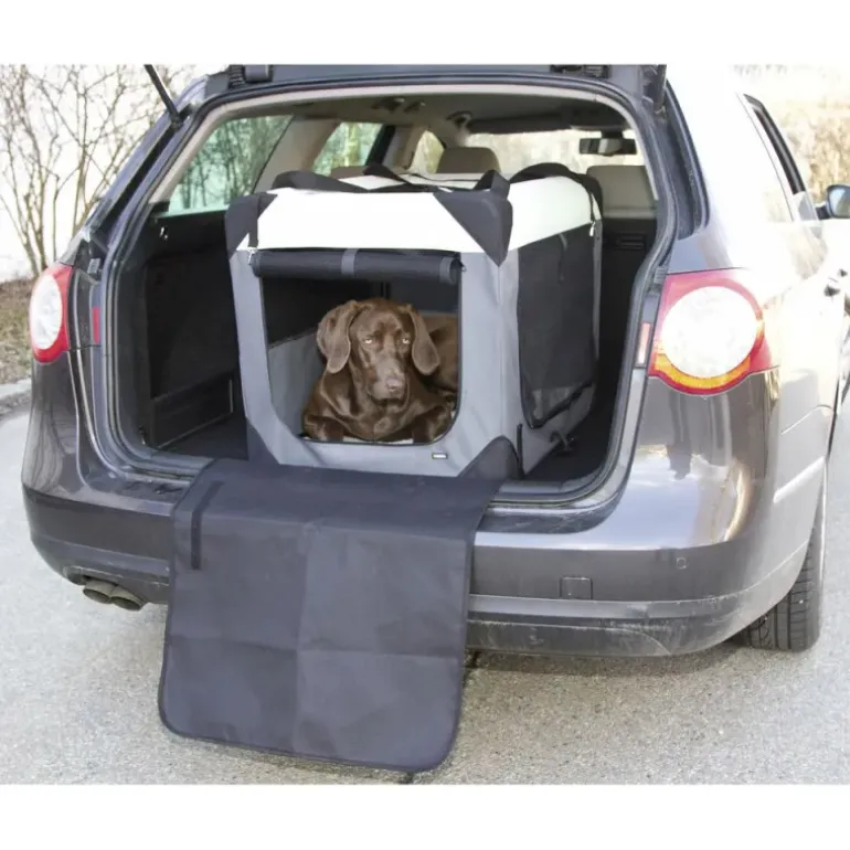 Box de transport chien démontable en toile 81x58 cm