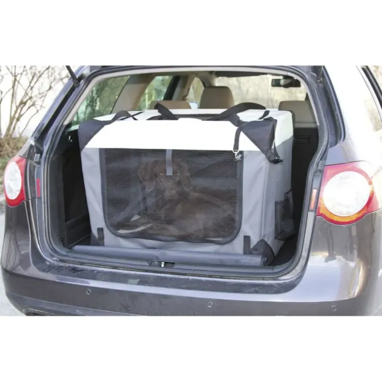 Box de transport chien démontable en toile 81x58 cm