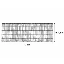 Brande de bruyère naturelle Largeur 3 m Hauteur 1.5 m