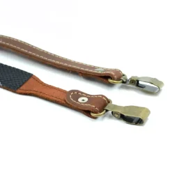 Bretelle avec renfort épaule mousqueton cuir de vachette 90-95cm