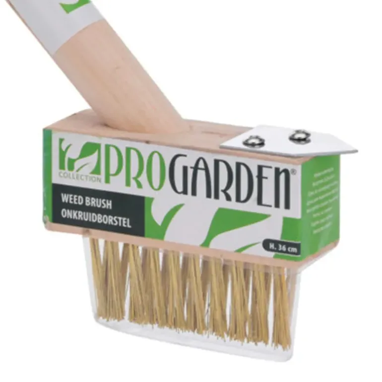 Brosse à mauvaises herbes Progarden 36 cm - Grattoir intégré en bois