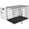 Cage métal grillagée avec plateau noir 107x70x75cm