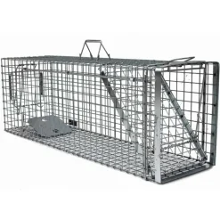 Cage-piège Hardy 3 ressorts trappe 60° 80x26x30cm