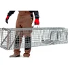 Cage-piège Hardy 3 ressorts trappe 60° 140x34x42cm