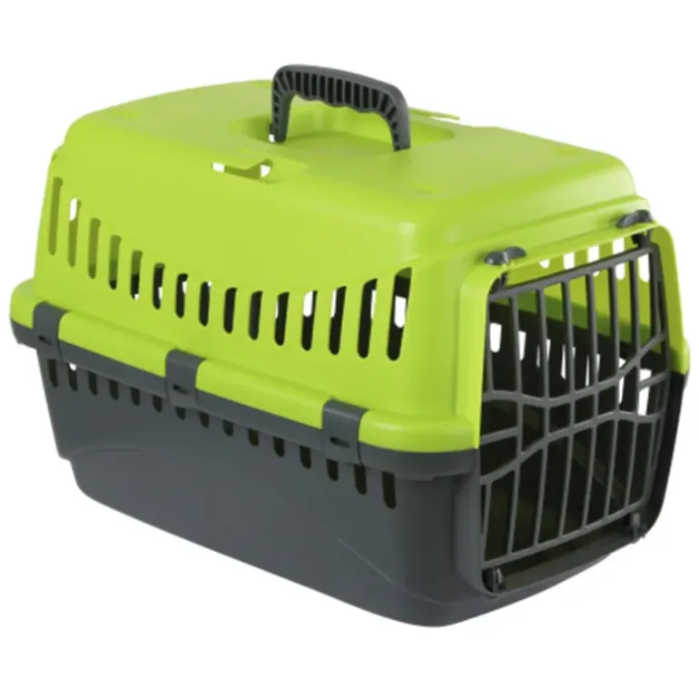 Caisse de transport chat 'Expedion' Vert PVC 45 x 30 x 30 cm