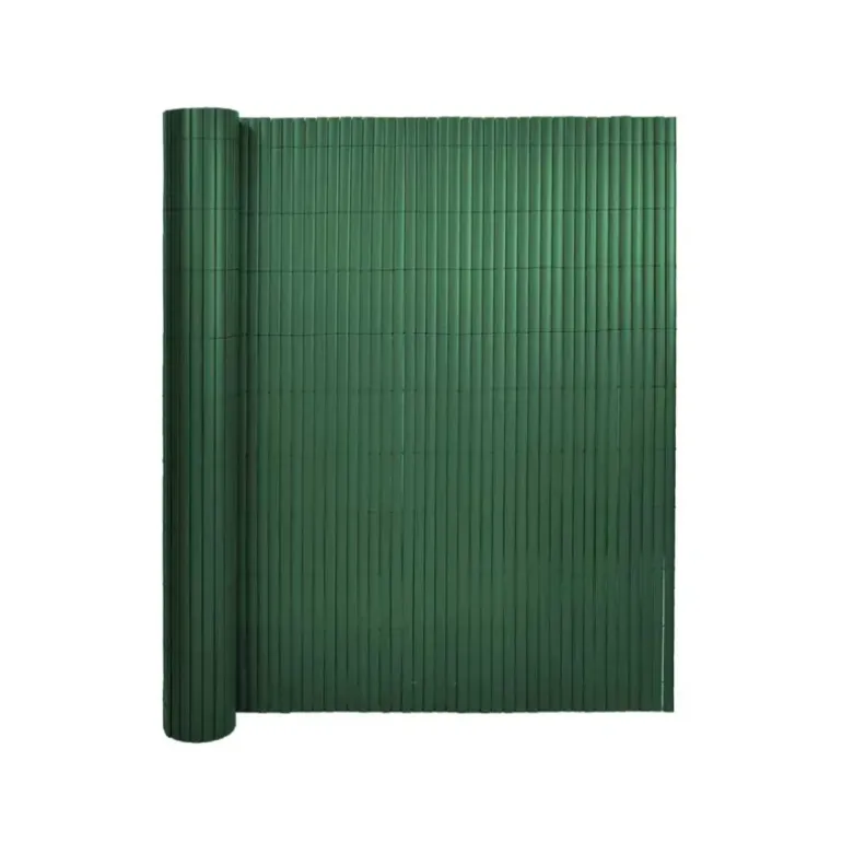Canisse PVC occultant double face 1,5x5m vert - Kit complet avec fixation