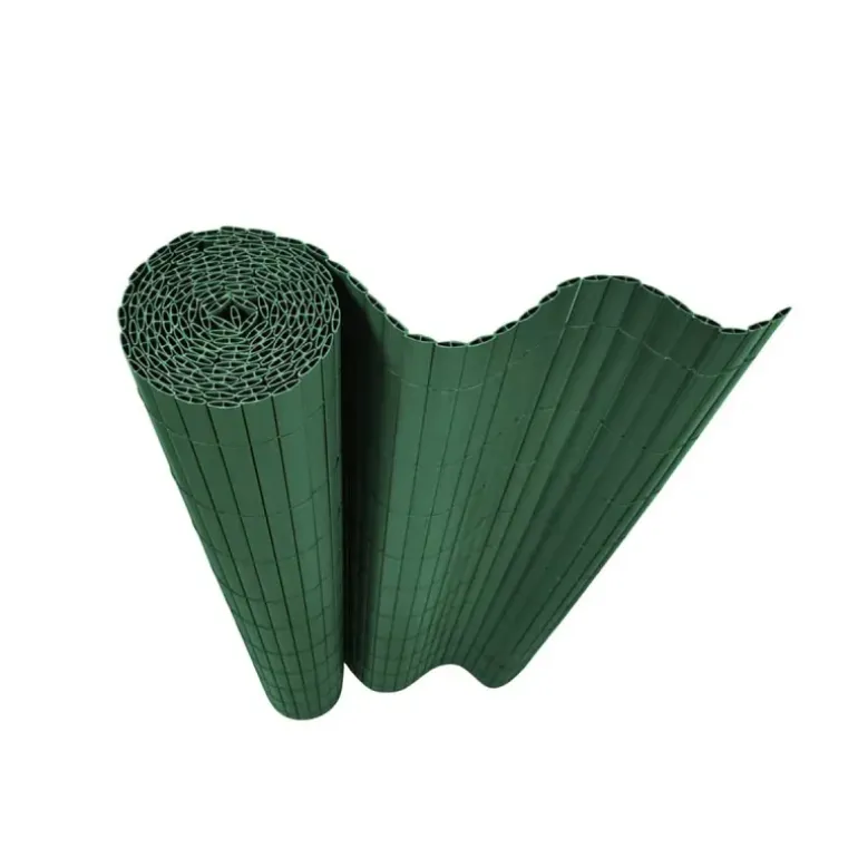 Canisse PVC occultant double face 1,5x5m vert - Kit complet avec fixation