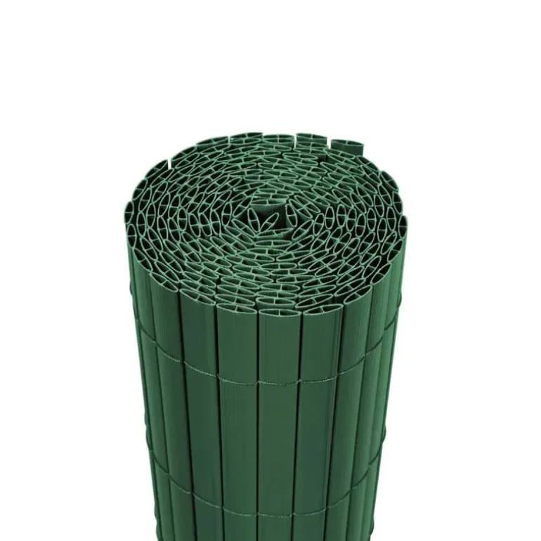 Canisse PVC occultant double face 1x5m vert - Kit complet avec fixation